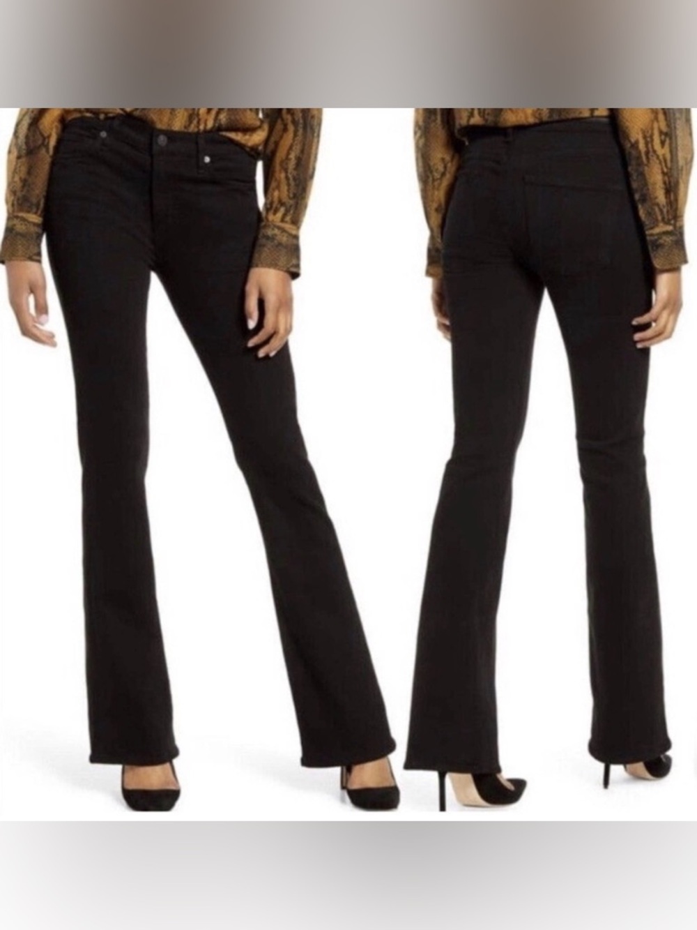Citizen Of Humanity Black Amber Medium Rise Bootcut Denim Jeans Women’s Size 25